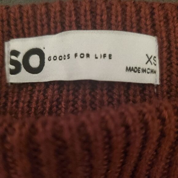 NWT SO Goods for Life Women's Skirt XS Brown Orange Crochet Knit Midi Boho - Picture 13 of 16